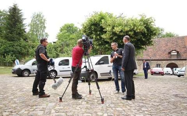 Dreharbeiten des MDR Thüringen während des Kongresses
